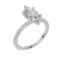 18ct White Gold Marquise Cut 1.82 Carat tw of Lab-Grown Diamond Ring