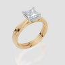 18ct Yellow Gold Princess Cut 1.00 Carat of  Diamond Ring and 18ct Yellow Gold  Band