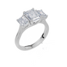 18ct White Gold Emerald Cut 2.50 Carat tw of Diamond Ring