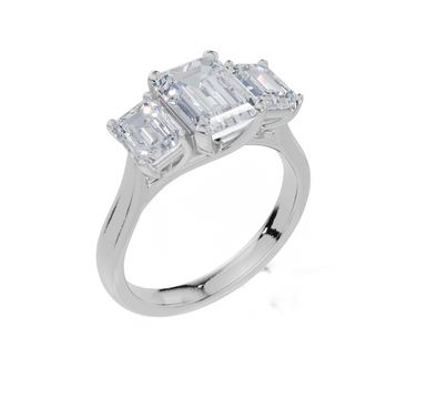 18ct White Gold Emerald Cut 2.50 Carat tw of Diamond Ring