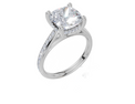 18ct White Gold Cushion Cut 3.42 Carat tw of  Diamond Ring