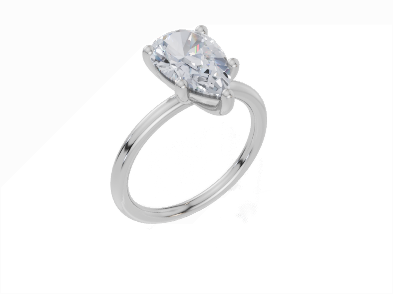 18ct White Gold Pear Cut 2.00 Carat of  Diamond Ring