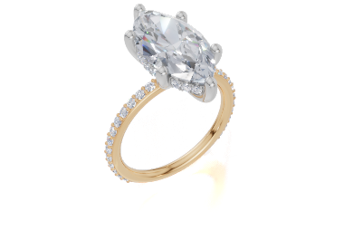 18ct Yellow Gold Marquise Cut 4.45 Carat tw of  Diamond Ring