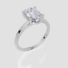 18ct White Gold Oval Cut 2.09 Carat tw of  Diamond Ring