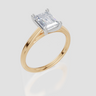 18ct Yellow Gold Emerald Cut 1.50 Carat of Lab-Grown Diamond Ring