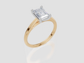 18ct Yellow Gold Emerald Cut 1.50 Carat of Lab-Grown Diamond Ring