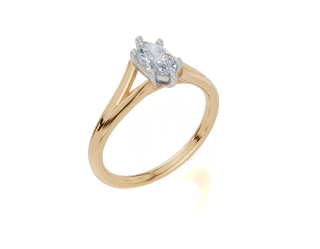 18ct Yellow Gold Marquise Cut 0.50 Carat of  Diamond Ring