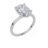 18ct White Gold Oval Cut 3.10 Carat tw of Lab-Grown Diamond Ring