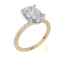 18ct Yellow Gold Oval Cut 3.33 Carat tw of Lab-Grown Diamond Ring