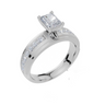 18ct White Gold Radiant Cut 1.11 Carat tw of Lab-Grown Diamond Ring
