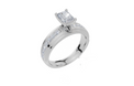 18ct White Gold Radiant Cut 1.11 Carat tw of Lab-Grown Diamond Ring