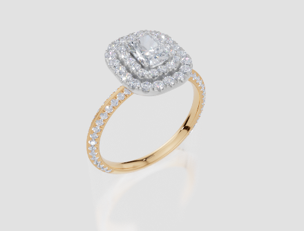 18ct Yellow Gold Radiant Cut 1.22 Carat tw of  Diamond Ring