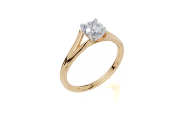 18ct Yellow Gold Round Cut 0.50 Carat of  Diamond Ring