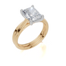 18ct Yellow Gold Radiant Cut 2.00 Carat of Lab-Grown Diamond Ring and 18ct Yellow Gold Lab-Grown Band