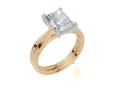 18ct Yellow Gold Radiant Cut 2.00 Carat of Lab-Grown Diamond Ring and 18ct Yellow Gold Lab-Grown Band