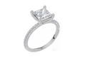 18ct White Gold Princess Cut 1.82 Carat tw of  Diamond Ring