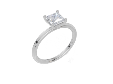 18ct White Gold Princess Cut 1.00 Carat of Lab-Grown Diamond Ring