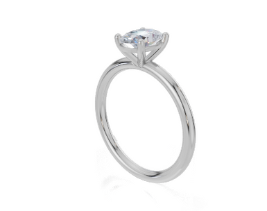 18ct White Gold Oval Cut 1.00 Carat of Lab-Grown Diamond Ring