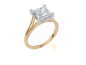 18ct Yellow Gold Princess Cut 2.00 Carat of  Diamond Ring