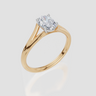 18ct Yellow Gold Oval Cut 0.75 Carat of Lab-Grown Diamond Ring
