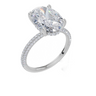 18ct White Gold Oval Cut 4.42 Carat tw of  Diamond Ring