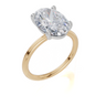 18ct Yellow Gold Oval Cut 4.00 Carat of Lab-Grown Diamond Ring