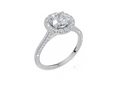 18ct White Gold Round Cut 1.59 Carat tw of Lab-Grown Diamond Ring