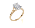 18ct Yellow Gold Oval Cut 2.00 Carat of Lab-Grown Diamond Ring