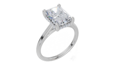 18ct White Gold Radiant Cut 3.10 Carat tw of  Diamond Ring