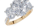 18ct White Gold Oval Cut 2.87 Carat tw of Diamond Ring