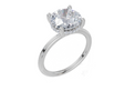 18ct White Gold Round Cut 3.10 Carat tw of  Diamond Ring