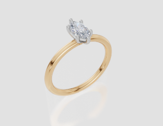 18ct Yellow Gold Marquise Cut 0.50 Carat of  Diamond Ring