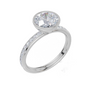 18ct White Gold Round Cut 1.82 Carat tw of  Diamond Ring