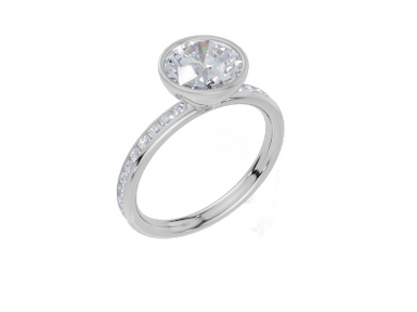 18ct White Gold Round Cut 1.82 Carat tw of  Diamond Ring