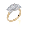 18ct Yellow Gold Oval Cut 3.50 Carat tw of Diamond Ring