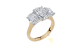 18ct Yellow Gold Oval Cut 3.50 Carat tw of Diamond Ring