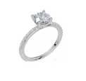 18ct White Gold Round Cut 1.32 Carat tw of Lab-Grown Diamond Ring