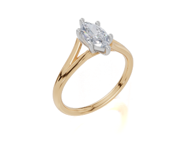 18ct Yellow Gold Marquise Cut 0.75 Carat of Lab-Grown Diamond Ring