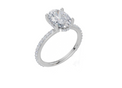 18ct White Gold Oval Cut 2.42 Carat tw of Lab-Grown Diamond Ring