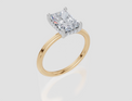 18ct Yellow Gold Radiant Cut 2.08 Carat tw of Lab-Grown Diamond Ring