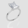 18ct White Gold Emerald Cut 3.00 Carat of Lab-Grown Diamond Ring