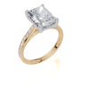 18ct Yellow Gold Radiant Cut 3.42 Carat tw of Lab-Grown Diamond Ring