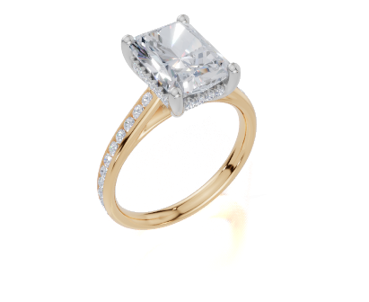 18ct Yellow Gold Radiant Cut 3.42 Carat tw of Lab-Grown Diamond Ring