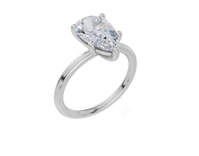 18ct White Gold Pear Cut 2.00 Carat of  Diamond Ring