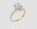 18ct Yellow Gold Pear Cut 2.40 Carat tw of Lab-Grown Diamond Ring