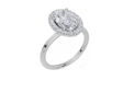 18ct White Gold Oval Cut 2.34 Carat tw of Lab-Grown Diamond Ring