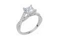 18ct White Gold Princess Cut 1.24 Carat tw of  Diamond Ring