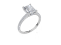 18ct White Gold Radiant Cut 1.89 Carat tw of  Diamond Ring