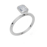 18ct White Gold Emerald Cut 0.75 Carat of Lab-Grown Diamond Ring