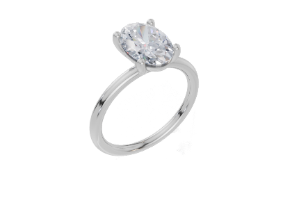 18ct Yellow Gold Oval Cut 2.00 Carat of Lab-Grown Diamond Ring